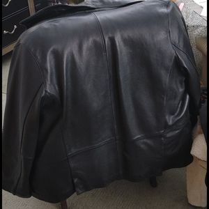 Leather coat